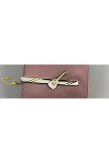 Prendedor de Gravata PREMIUM -Dourado com Preto 1
