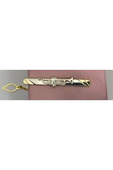 Prendedor de Gravata PREMIUM -Dourado com Preto 4