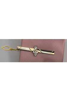Prendedor de Gravata PREMIUM -Dourado com Preto 6