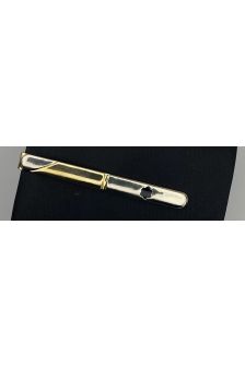 Prendedor de Gravata Adulto-Dourado com Preto 10