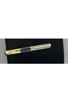 Prendedor de Gravata Adulto-Dourado com Preto 12