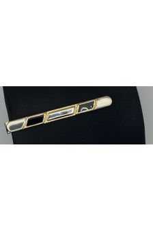 Prendedor de Gravata Adulto-Dourado com Preto 13