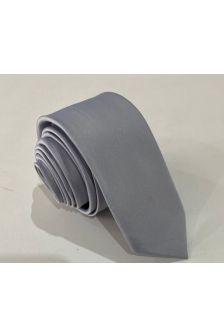 Gravata Semi Slim-Cinza Claro
