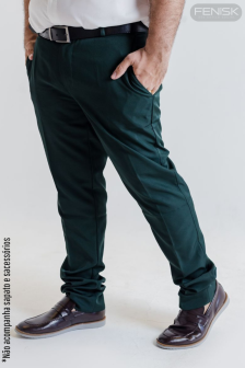 Calça Social Gabardine Verde Militar