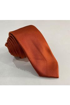 Gravata Semi Slim-Terracota Laranja