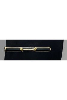 Prendedor de Gravata Adulto-Dourado com Preto 2