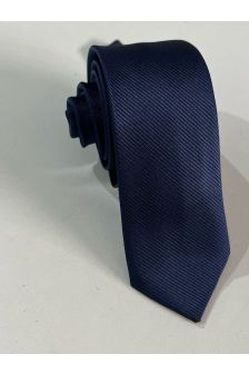 Gravata Semi Slim-Azul Marinho Noite