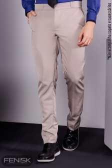 Calça Social Gabardine Bege Claro