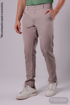 Calça Social Gabardine Bege