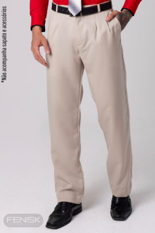 Calça Social Oxford Bege