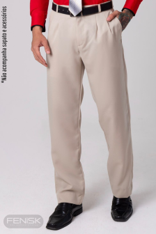 Calça Social Oxford Bege-36