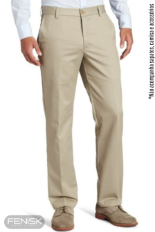 Calça Social Oxford Bege Claro