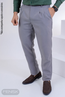 Calça Social Oxford Cinza