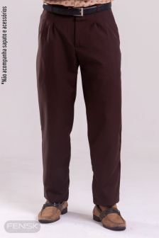 Calça Social Oxford Coffee-36