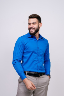 Manga Longa Algodão Azul Brisa