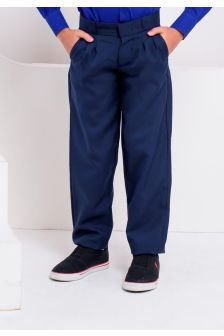 Calça Oxford Infantil-Azul Marinho-16