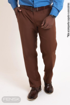 Calça Social Oxford Marrom