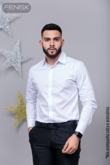 Manga Longa Algodão Branco