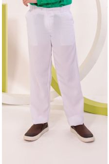Calça Oxford Infantil-Branco-4