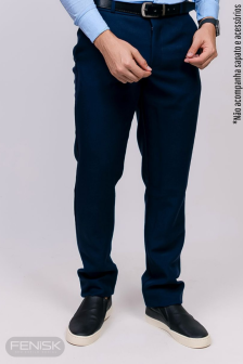 Calça Social Panamá Azul Marinho