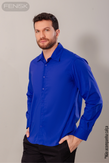 Manga Longa Linha Premium Azul Royal