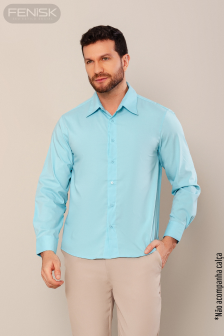 Manga Longa Linha Premium Azul Tiffany-PP