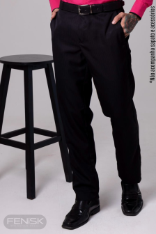 Calça Social Oxford Preto-36