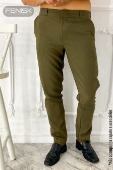 Calça Social Oxford Verde Musgo
