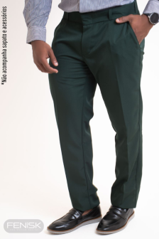Calça Social Oxford Verde Militar