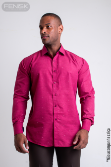 Manga Longa Urban Classic Textura Vinho