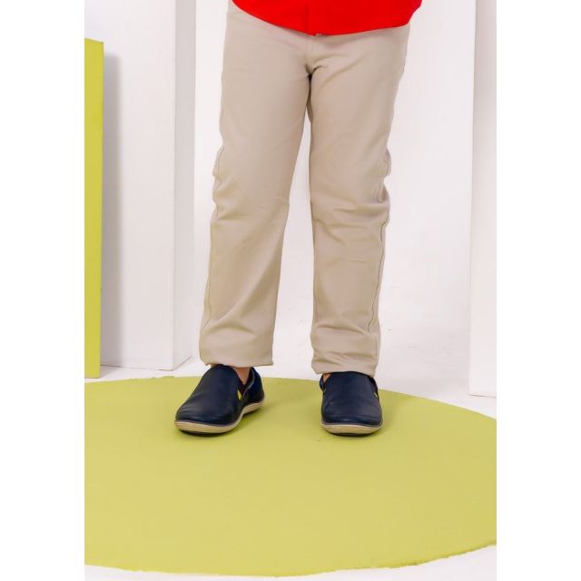 Esporte Fino em Brim Infantil-Bege Claro-4